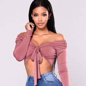Fashion nova mauve purple crop top BRAND NEW